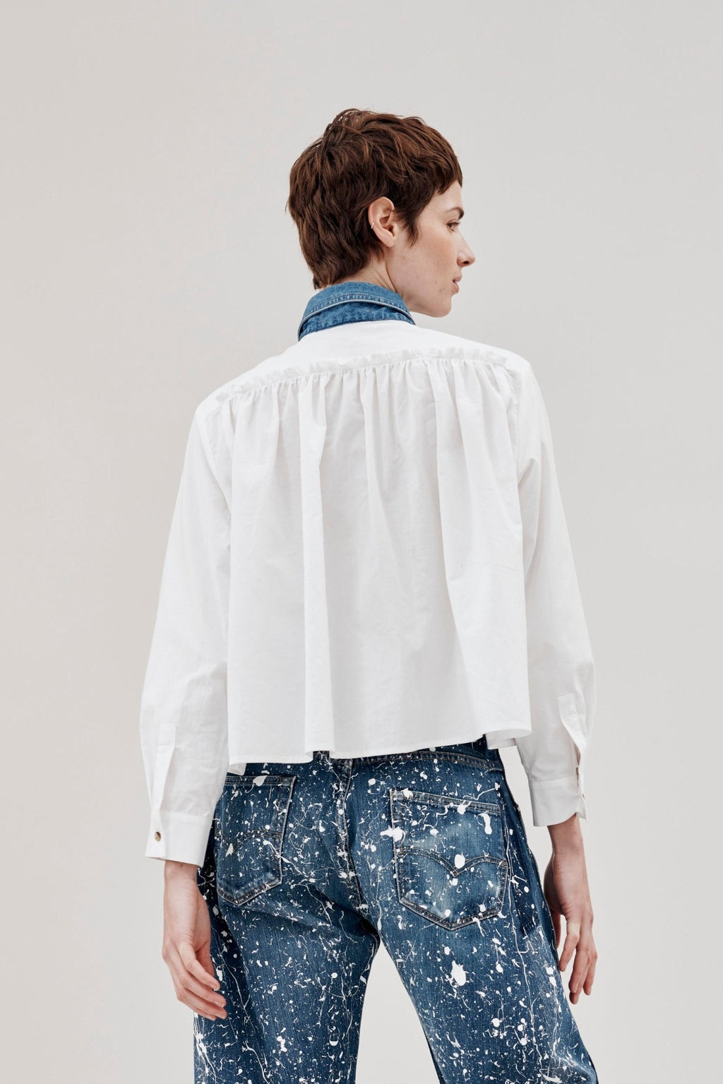 Celia Shirt Denim Cotton Poplin - ELV Denim