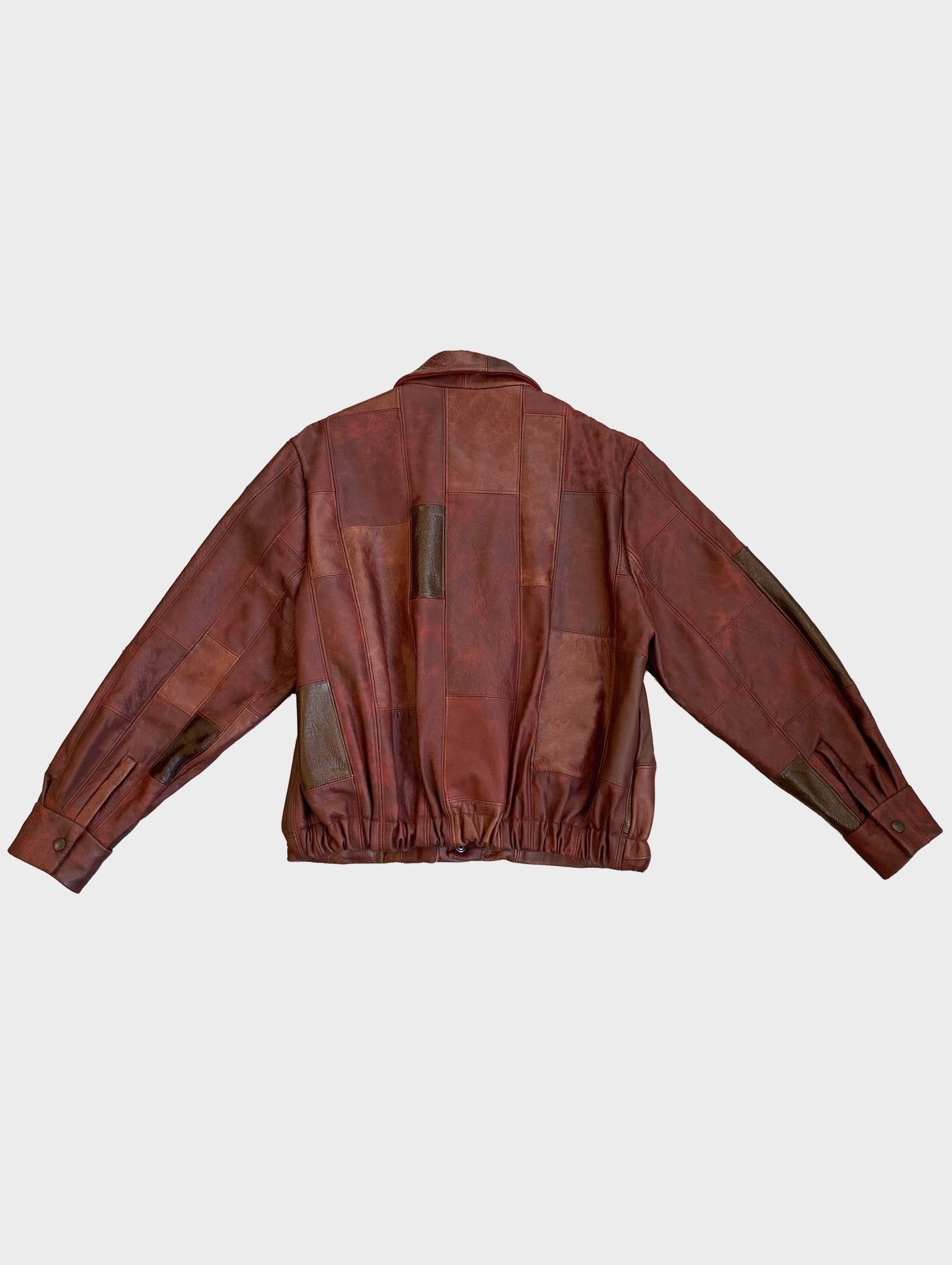 Cherry Red Leather Bailey Bomber | One-of-a-kind - ELV Denim