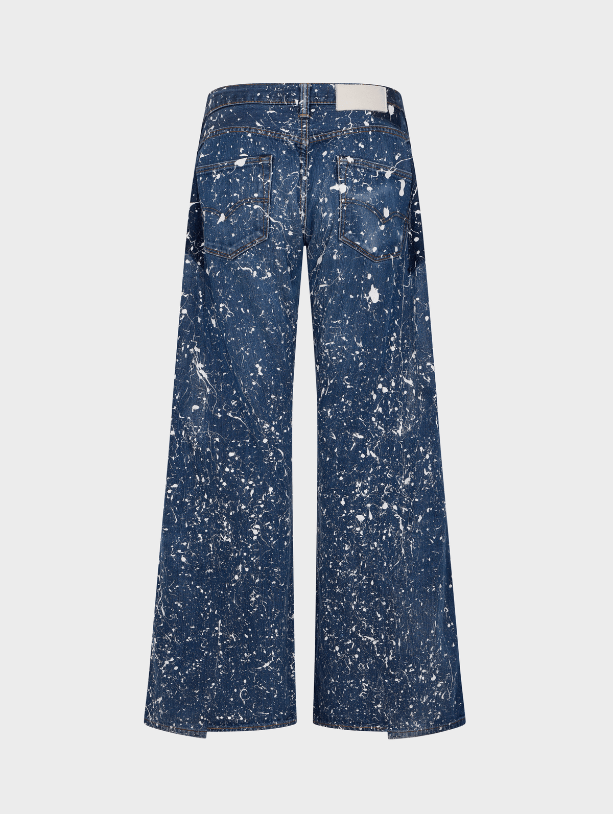 Dalston Wide Leg Painted Jeans Dark Blue - ELV Denim