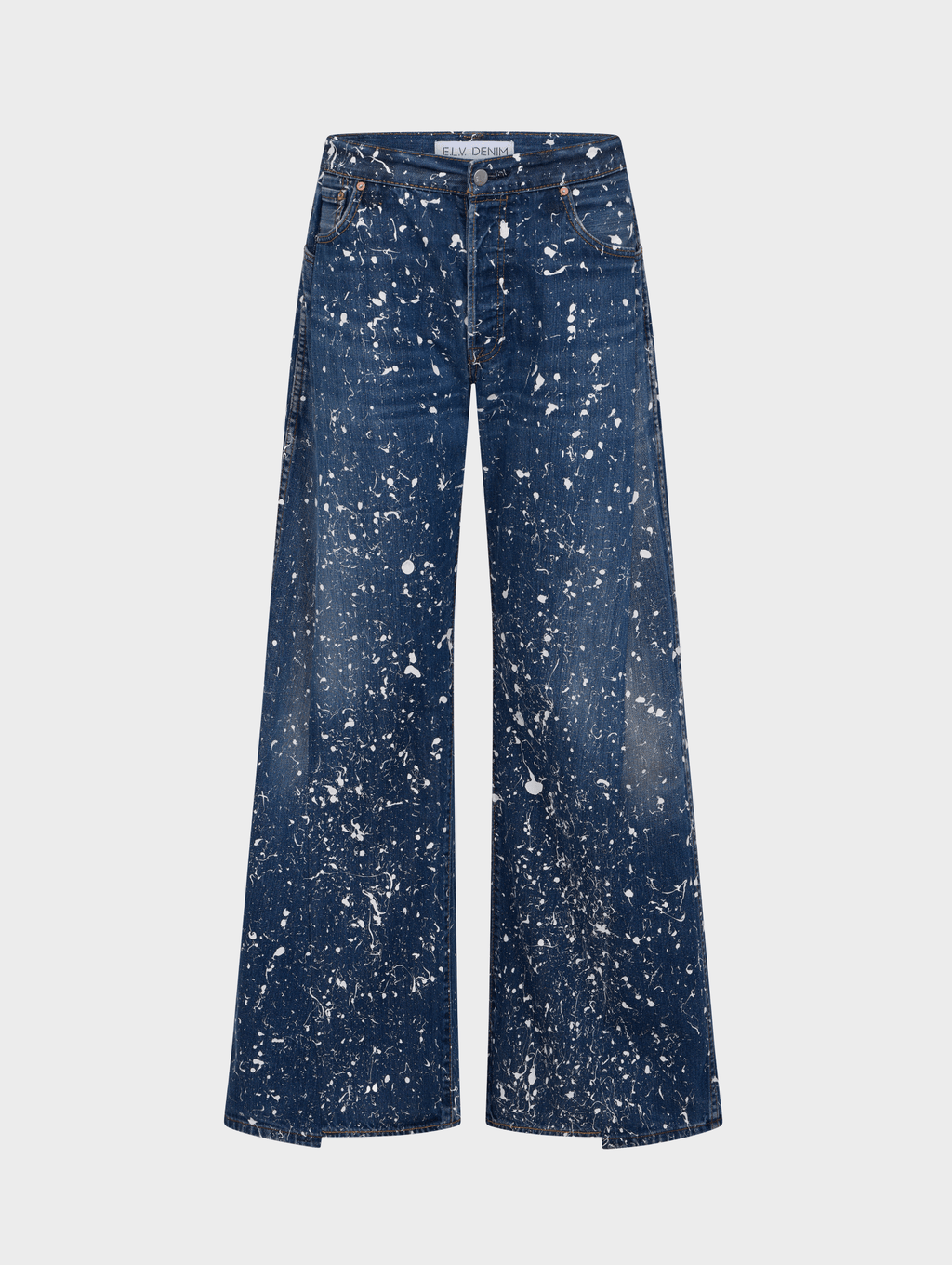 Dalston Wide Leg Painted Jeans Dark Blue - ELV Denim