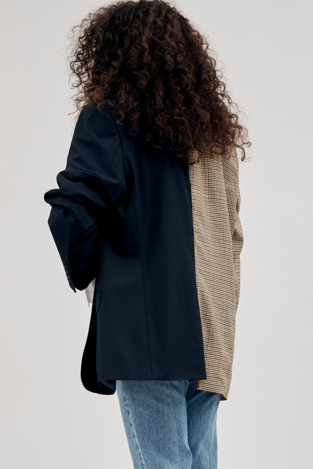 The Jamie Blazer Midnight Check Suiting - ELV Denim