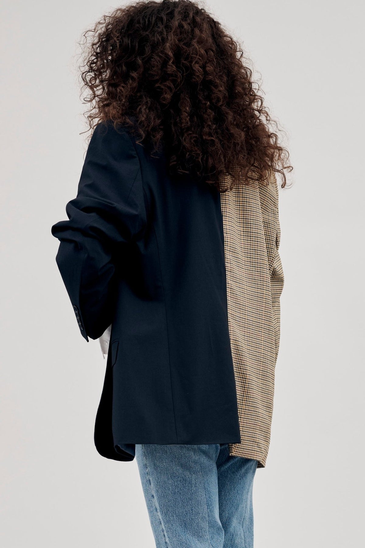 The Jamie Blazer Midnight Check Suiting - ELV Denim