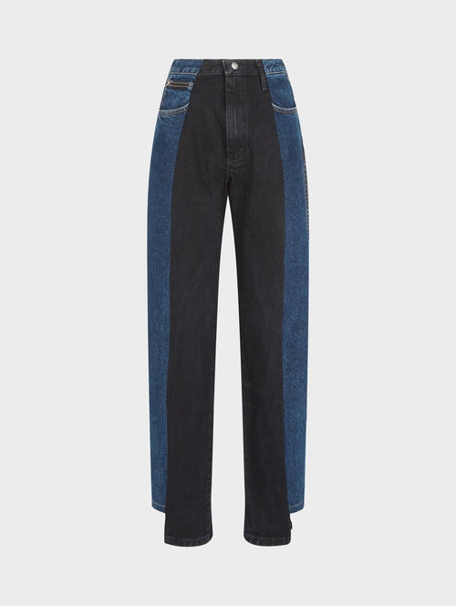 Dark Blue Black Contrast Boyfriend Jean - E.L.V. Denim