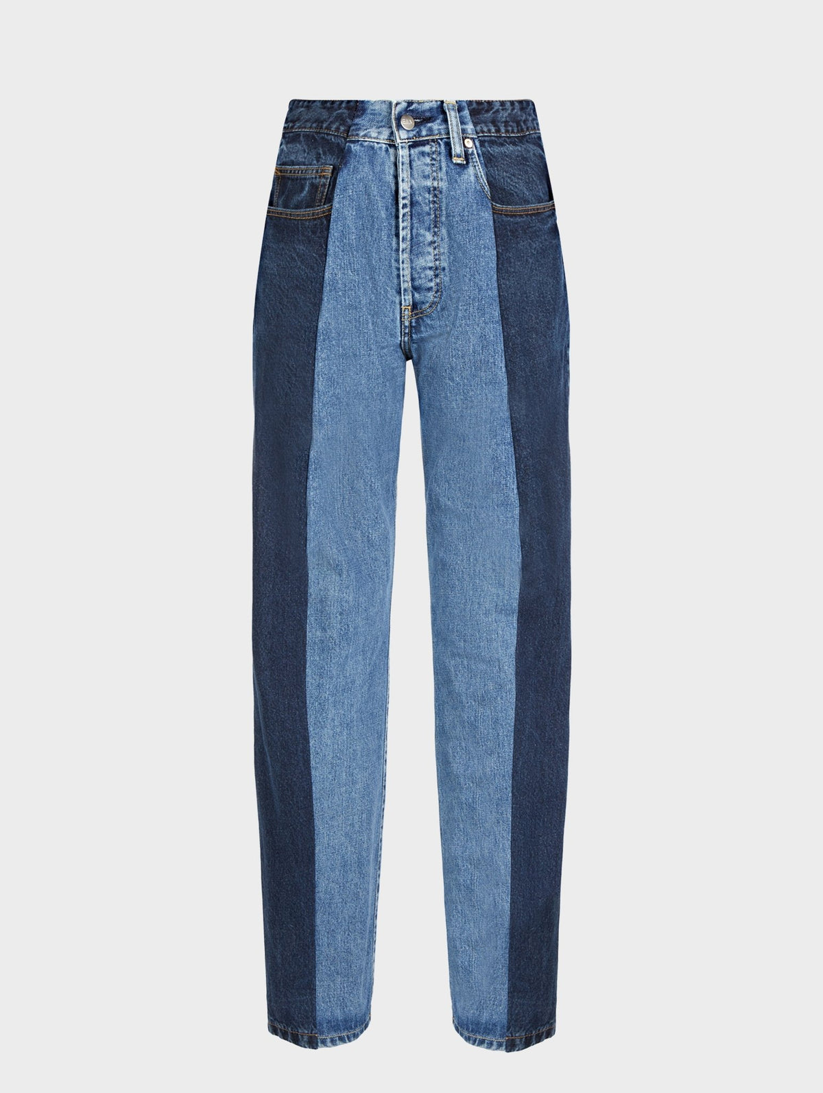 Dark Mid Blue Contrast Boyfriend Jean - E.L.V. Denim
