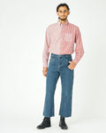 Mens Mid Blue Match Flare Jean - E.L.V. Denim