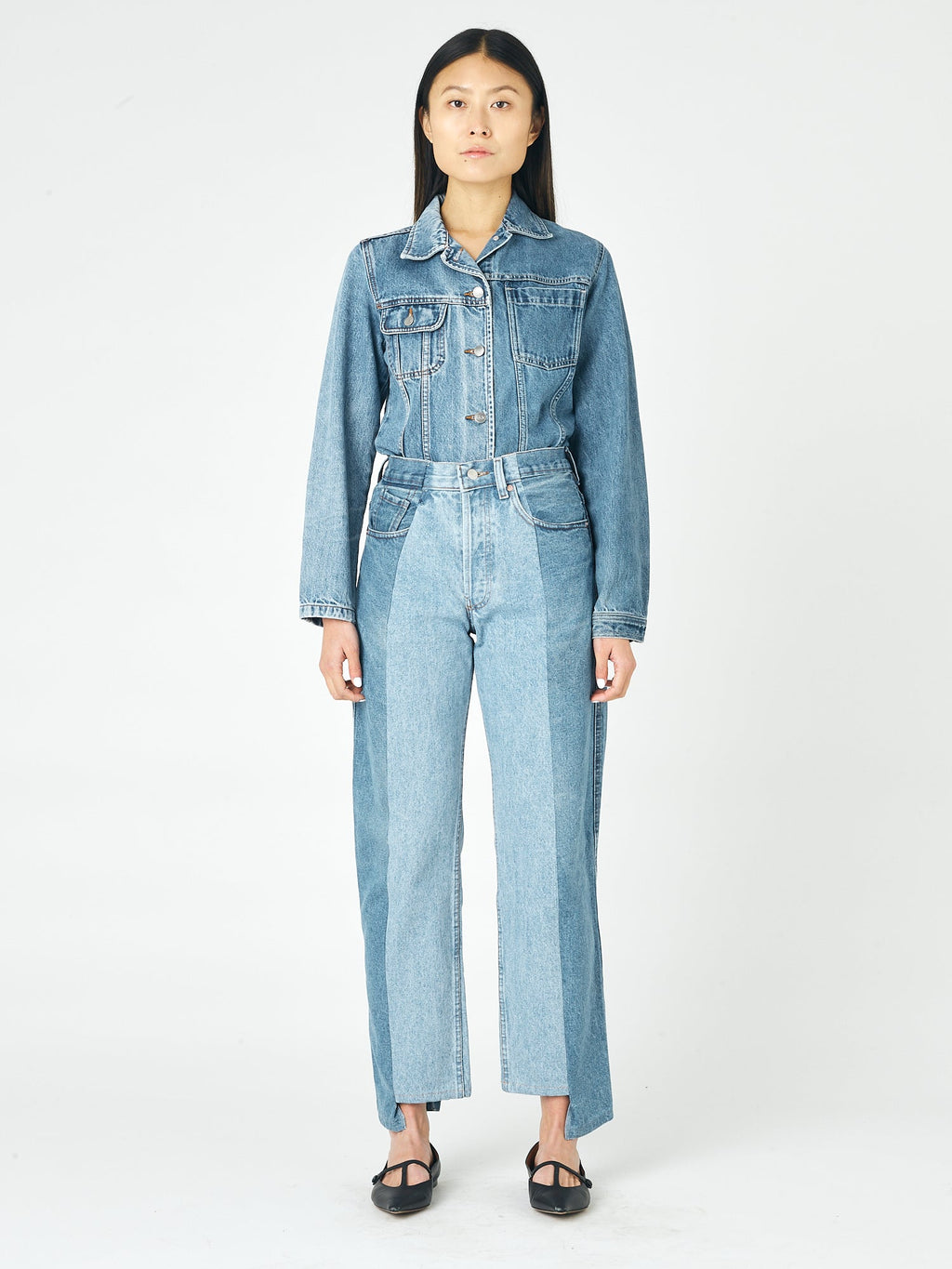 Mid Light Blue Contrast Boyfriend Jean - E.L.V. Denim